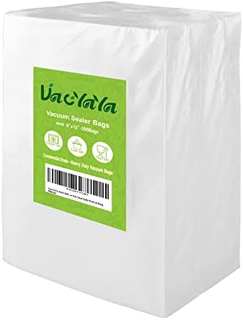 Bolsas de almacenamiento al vacío para alimentos de tamaño quart de 4 mil, 8 x 12 pulgadas, para máquina selladora al vacío. Bolsas Vac Seal A Meal con BPA libre y grado comercial, bolsas precortadas seguras para sous vide.  | Dispensadores de jarabe y miel Dispensadores de jarabe y miel Dispensadores de jarabe y miel