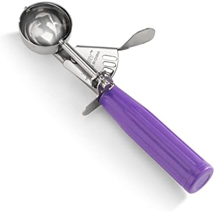 Cucharón de Alimentos/Helado de Grado Comercial 34905, Acero Inoxidable 18/8, 0.875 Oz, Tamaño 40, Morado  | Cucharas comerciales para alimentos Cucharas comerciales para alimentos Cucharas comerciales para alimentos