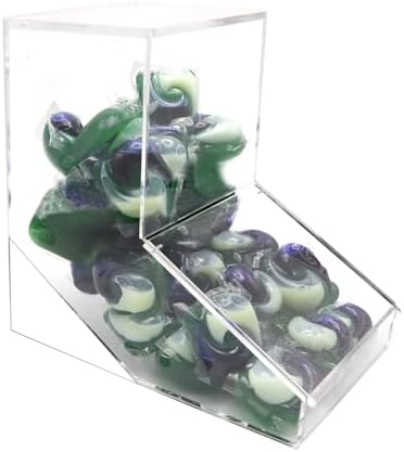 Dispensador de cápsulas de lavandería, dispensador de caramelos acrílico con tapas, contenedor transparente para cápsulas de lavavajillas, organizadores para la sala de lavandería, dispensador de acrílico para snacks, caramelos, cápsulas de café y cremas.  | Dispensadores de comida Dispensadores de comida Dispensadores de comida