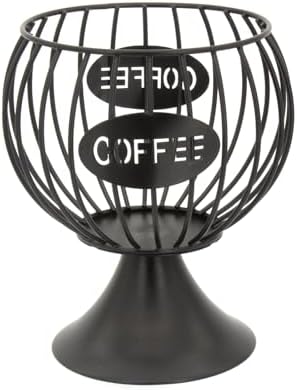 Organizador de Almacenamiento de Cápsulas de Café, Soporte para K Cup, Canasta de Almacenamiento de Metal para Cápsulas Keurig, Decoración para Bar de Café, Organizador para Cápsulas de Café y Crema, Color Negro.  | Soportes para cápsulas de café Soportes para cápsulas de café Soportes para cápsulas de café