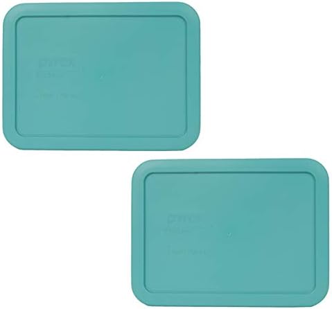 Paquete – 2 Artículos: 7210-Pc Tapa Plástica Rectangular Turquesa de 3 Tazas – Tapas Originales Genuinas – Paquete de 2 – Fabricado en EE. UU.  | Contenedores de alimentos Contenedores de alimentos Contenedores de alimentos