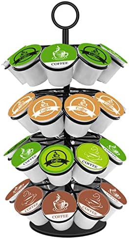 Soporte para cápsulas de café, almacenamiento compatible con K-Cups (36 cápsulas), organizador desmontable para encimera, carrusel que gira 360 grados.  | Soportes para cápsulas de café Soportes para cápsulas de café Soportes para cápsulas de café