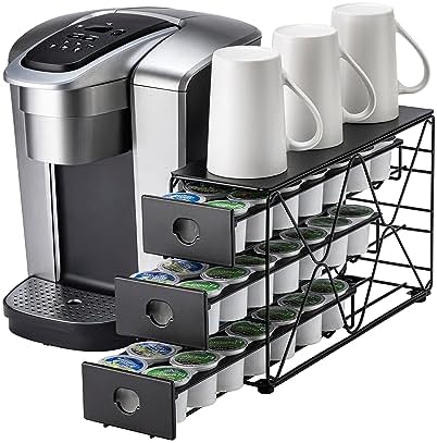 Soporte para K Cup de 3 niveles, organizador de cápsulas de café, ahorra espacio en la encimera de la cocina (capacidad para 42 cápsulas)  | Soportes para cápsulas de café Soportes para cápsulas de café Soportes para cápsulas de café